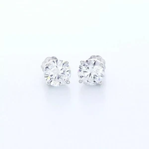 Solid 14K Yellow Gold Stud Earrings Classic 2.51 CT Round Natural Diamond D I1 - Picture 1 of 5