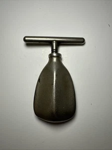 Hand Held Nut Cracker "HMQ" Screw Type With "T" Handle Silver Tone Metal Vintage - Picture 1 of 3
