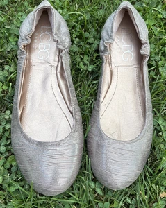 BCBG Paris Magie flexible Damen-Ballerinas Farbe Metallic Silber Taupe Größe 9 - Bild 1 von 7