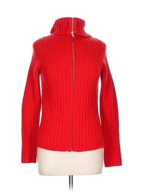 Sandro 100% Wool ITALY MADE Wide collar Full Zip Cardigan Sweater Women's 3 M - Image 1 of 4