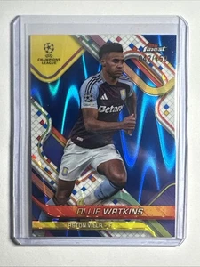 2024-25 Topps Finest UEFA Club Comp OLLIE WATKINS Blue RayWave /150 #122 - Picture 1 of 2