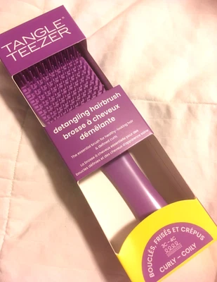 TANGLE TEEZER Hair Detangling Brush New in Box Purple 3C 4C Curly Coily - Image 1 of 4