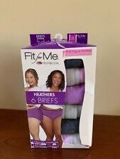 Fruit of The Loom Women's 6pk Fit for Me Multicolor Heather's Briefs Size 13