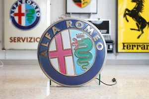1990er Jahre Alfa Romeo offizieller Händler große beleuchtete Leuchtreklame - Bild 1 von 9