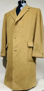 Pierre Balmain Wool Cashmere Brown Overcoat Men’s Coat 48 R - Picture 1 of 9
