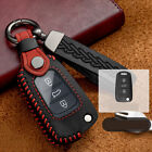 Leather Flip Remote Key Cover Case For Hyundai i10 i20 i30 ix35 Protective Black