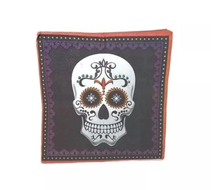 Halloween Day Of The Dead Sugar Skull Skeleton Beverage Napkins 40 Count - Picture 1 of 1