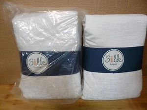 Set of 2 Double Layer Total Blackout Grommet Curtain Panel 52"x84" White - Picture 1 of 2