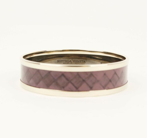Bracciale Oro Bottega Veneta $400 Viola Smalto Metallo Stampa Tessuto Metallo Stampa S 452833 6000