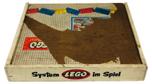 Alte Lego Vintage Holzkiste Kiste aus Holz mit Fahrbahn Bretter Holzkasten