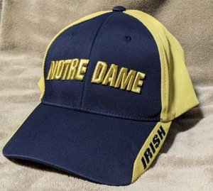 Notre Dame irische fesselnde Kopfbedeckung Mütze Kappe blau gold Stickerei neu ohne Etikett - Bild 1 von 5