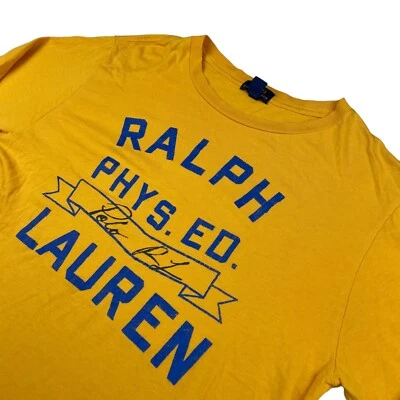 Polo Ralph Lauren Boy's Phys. Ed Cotton L/S T-Shirt Yellow • Youth Large (14-16) - Image 1 of 4