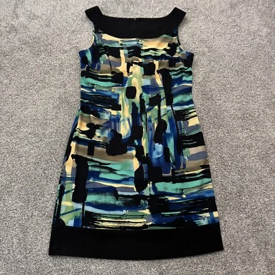 Vestido Connected Apparel Talla 14 Oficina Chic Abstracto Pintado Foto 1 de 4