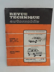 MATRA SIMCA Rancho (CITROËN CX 2200 2500) - Revue Technique Automobile 391 - Bild 1 von 3