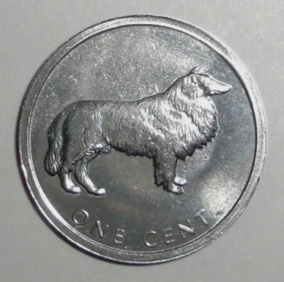 2003 Cook Islands 1 cent Coin, Lassie, Collie, dog animal wildlife - Image 1 of 2