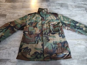 1970 Camo Military Cold Weather Coat W/Liner OG-106 M-65 Size Medium Gibraltar - Picture 1 of 21
