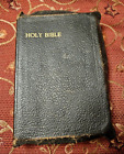 Saalfield  HOLY BIBLE Illustrated KJV, Vintage Black Leather Red Letter, Nesbitt