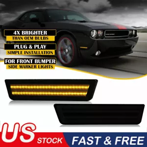 Juego de parachoques de lámpara frontal con tira de LED para Dodge Challenger 2008-2014 - Imagen 1 de 12