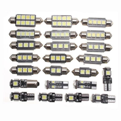 23x Kit de bombillas LED interiores blancas para domo y matrícula accesorios para automóvil Foto 1 de 4