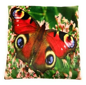 Mariposa ojo de pavo real de peluche sofá cama decoración o cojín de peluche 35x35 cm - Imagen 1 de 2