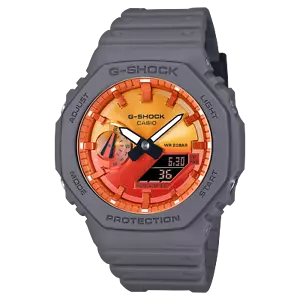G-Shock GA2100FL-8A Orange Flames of Color Octagon Ana-Digi Resin - Picture 1 of 5