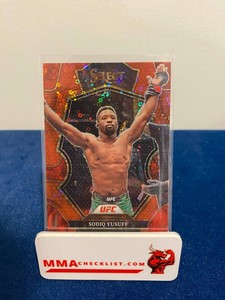 2023 Select UFC Sodiq Yusuff Premier Level Red Disco /99 #131