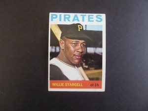 1964 TOPPS WILLIE STARGELL PIRATES BASEBALL CARD #342  EX BV $100.00  #T-108