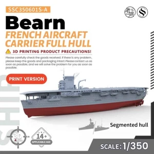 SSC350601S-A 1/350 Kit Modelo Militar Portaaviones French Bearn CASCO COMPLETO - Imagen 1 de 4