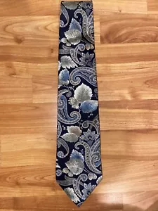 Bill Blass Vintage Men's Necktie Tie All Silk Fruit Leaves Tapestry Style Print - Picture 1 of 3