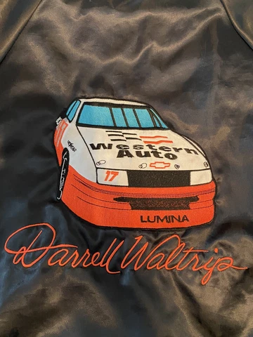 VTG. Darrell Waltrip Lumina #17 Western Auto Sz Large Jacket Cover