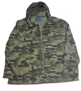 George Herren Baumwolle Camouflage Jacke mit verstaubarer Kapuze Größe XL (46-48) - Bild 1 von 5