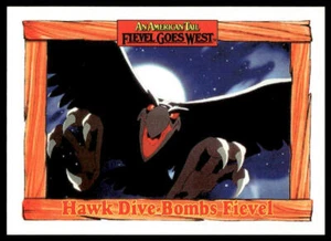 1991 Impel An American Tail: Fievel Goes West #68 Hawk Dive-Bombs Fievel Card - Picture 1 of 2