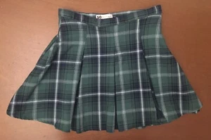 SO Girls Green Black White Plaid Pleated Mini Skirt Size 5. - Picture 1 of 9