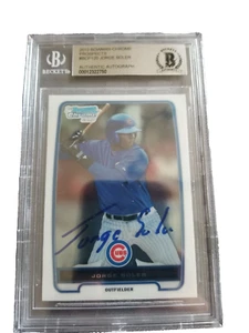 Tarjeta firmada por Jorge Soler 2012 1st Bowman Chrome Prospects certificada por Beckett automática - Imagen 1 de 2