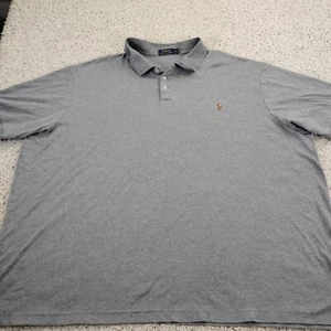 Polo Ralph Lauren Shirt Mens 4XLT Gray Flesh Pony Logo Preppy Horse 90s A2 - Picture 1 of 10