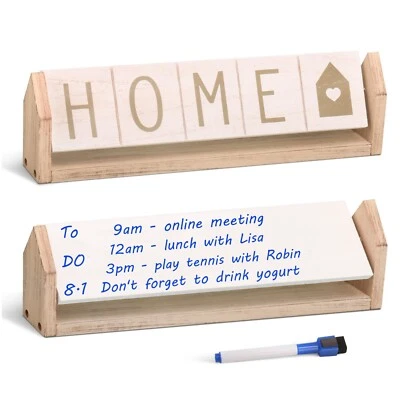 Tabletop Home Sign with Reversible Dry Erase Board, Home Décor NEW - Image 1 of 4
