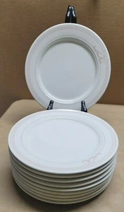Lot of 10 Homer Laughlin Best China Restaurant Pink Ring-Swirl Salad Plate FFB-1 - Picture 1 of 12