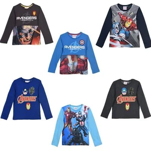Niños Niños Oficial Marvel Avengers Camiseta Mangas Largas Edad 4-10 Años NUEVA - Imagen 1 de 7