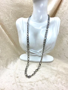 Collar Figaro de cadena de acero inoxidable 316L vintage 16"L - Imagen 1 de 6