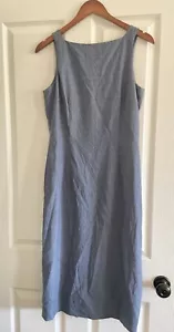 OSCAR by Oscar de la Renta Womens Size 8 Sleeveless Dress Wool Blue Striped - Picture 1 of 12