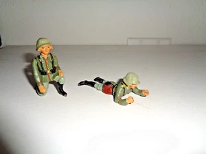Elastolin 7.5cm German Kneeling w/Moveable Arm & Laying Soldier for MG Lineol - Picture 1 of 4