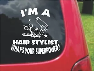 (2) I'm a Hair Stylist What's Your Superpower? Decals 20 Colors To Choose From - Bild 1 von 2