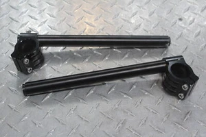 1980 HONDA CX500C CUSTOM BLACK AFTERMARKET LEFT/RIGHT CLIP ON HANDLEBARS 33MM - Picture 1 of 12