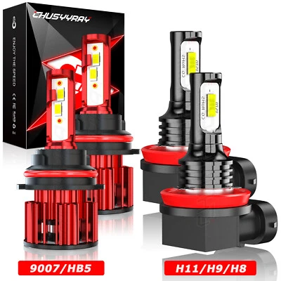 9007 H11 LED Headlight High Low + Fog light bulbs For Suzuki	SX4 Crossover	2012 - Image 1 of 4