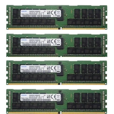 Samsung 128GB (4X32GB) DDR4 2933MHz PC4-23400 ECC Registered Server Memory Ram - Image 1 of 4