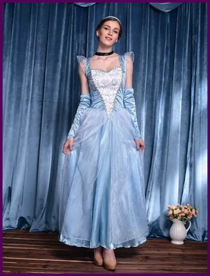 Costume Halloween Cenerentola Principessa Sexy Biancaneve Fantasia Vestito Fantasia - Immagine 1 di 4