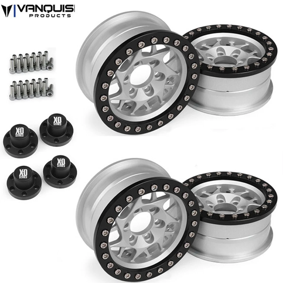 Vanquish KMC 1.9 XD127 Bully Silver Aluminum Wheels (4) w/XD Center Hubs (4) - Image 1 of 1