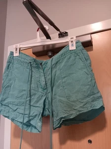 TOMMY BAHAMA SHORTS 100% LINEN Aqua Mint Green Pockets SZ 2 - Picture 1 of 3