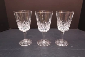 Set 3 steli calici acqua/bicchieri vino vintage Waterford Crystal Lismore 6 7/8" - Foto 1 di 8