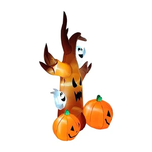 Inflatables Scary Tree With Ghost And Pumpkin Lighted Blow Up Haunted Tree Yard - Picture 1 of 7